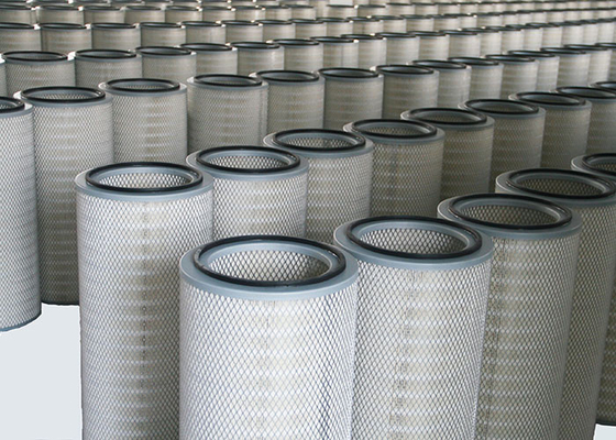 Industrial Cartridge Filters Flame Retardant Polyester PTFE Material Membrane