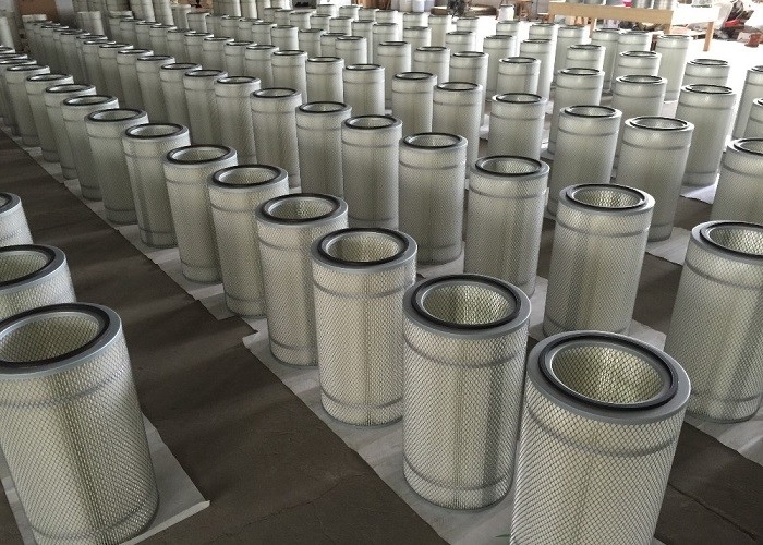Pleated Gas Turbine Air Intake Filter For Dust Collector Cartridge Long Fiber Material
