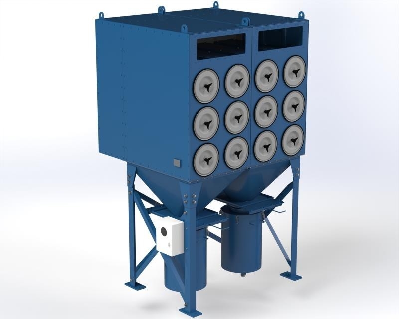 Powder Coating Dust Collector Pulse Cleaning Technology Good Air Capacity