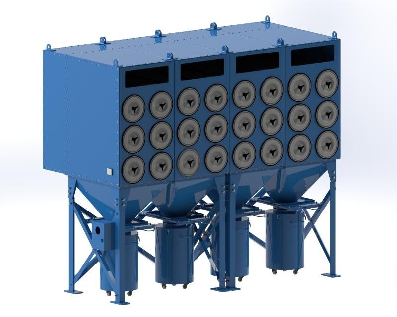 Construction Industrial Dust Extraction System Cement Planting Low Pressure