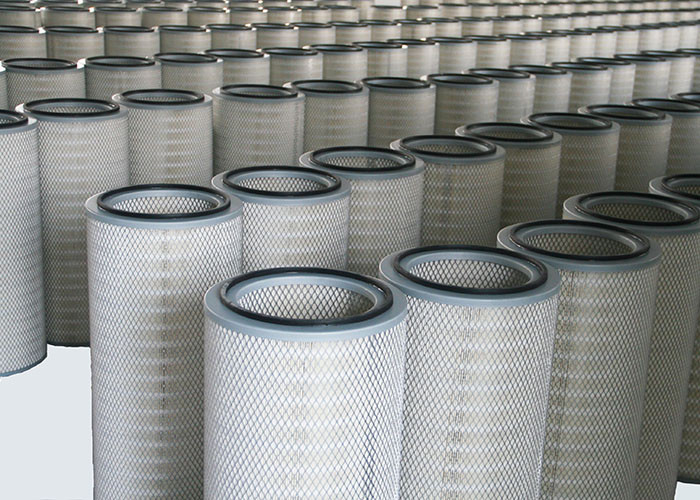 Industrial Cartridge Filters Flame Retardant Polyester PTFE Material Membrane